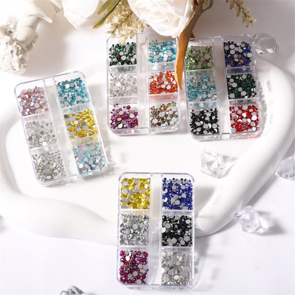 Nageldekorationer Flerfärgade Kristall AB Strass Glitter Strass Nagel 01 onesize 1 onesize