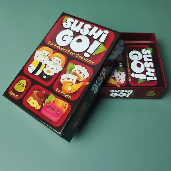 1. \"Sushi Go\" Familiespil Kort, Sjove Kortspil, Festbrætspil[HK] Rød Red