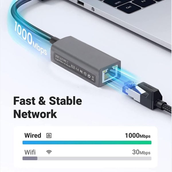 USB Ethernet-adapter LAN RJ45 netværkskort 1000 Mbps til Nintend USB