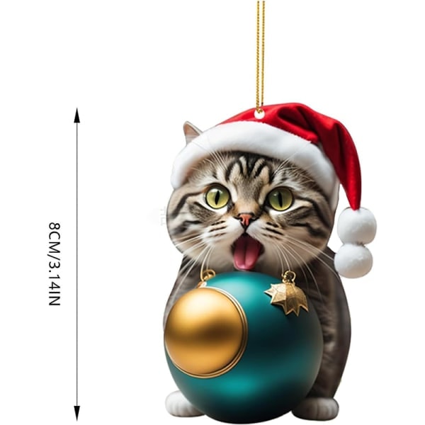 Jule e tegneserie katt ornamenter juletre hengende dekor 8 onesize 8 onesize