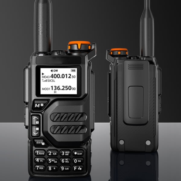 Walkie Talkie UHF-VHF UV-K5 Langdistanse Mottaker Luftbånd Skrambler Type-C Lader Trådløs Frekvens Kopiering NOAA FM Radio