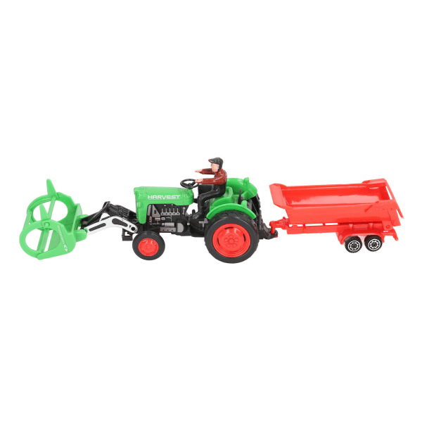 1:48 Traktorleksaksmodellsats Vagnarhuvud Verktygslegering Dra tillbaka Klassisk lantbruksfordonleksak Modell Grön