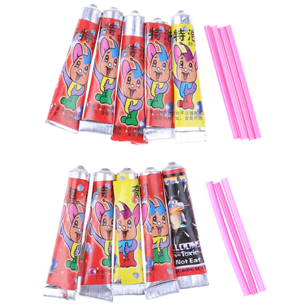 10 stk boblelim blåser bobleball leker for barn Sp flerfarget 10 stk Multicolor 10pcs