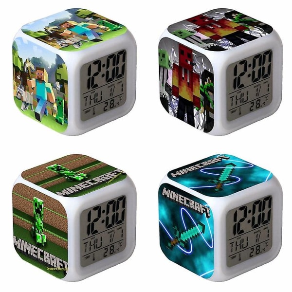 Minecraft Färgglad väckarklocka