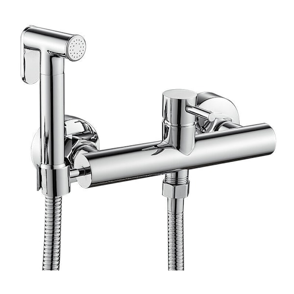 Badeværelse Skjult Bidet Brusesæt, Varmt og Koldt Håndholdt Sprøjte, Varmt Vand Toilet, Sort