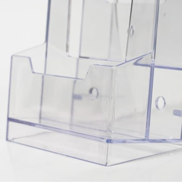 Transparent affischställ för visitkort Broschyrställ Pamphlet Skrivbordsdisplayställ null - B