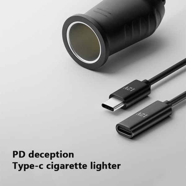 65W USB-C til 15V Sigaretttenner Hane til Hona Adapter 1m 9v