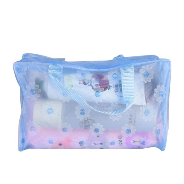 Blommig transparent vattentät kosmetisk tvättpåse för toalettartiklar