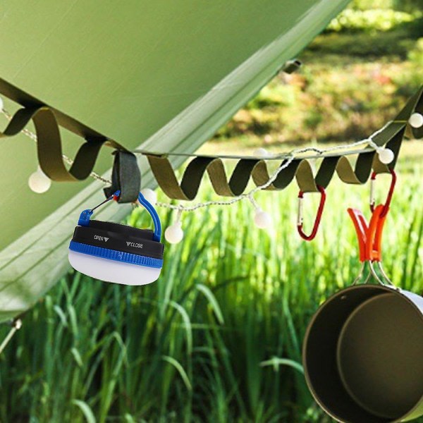 Led camping och nödlampa Det ljusa mångsidiga tältljuset blå