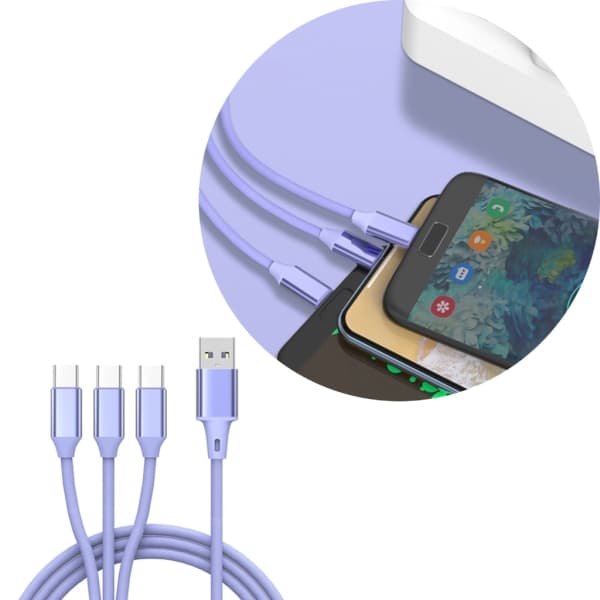 USB 2.0 TypeA hann til Micro USB hann adapter splitter kabel USB til TypeC konverter støtte høyhastighetslading 66W null - 2Type C 1 mikro