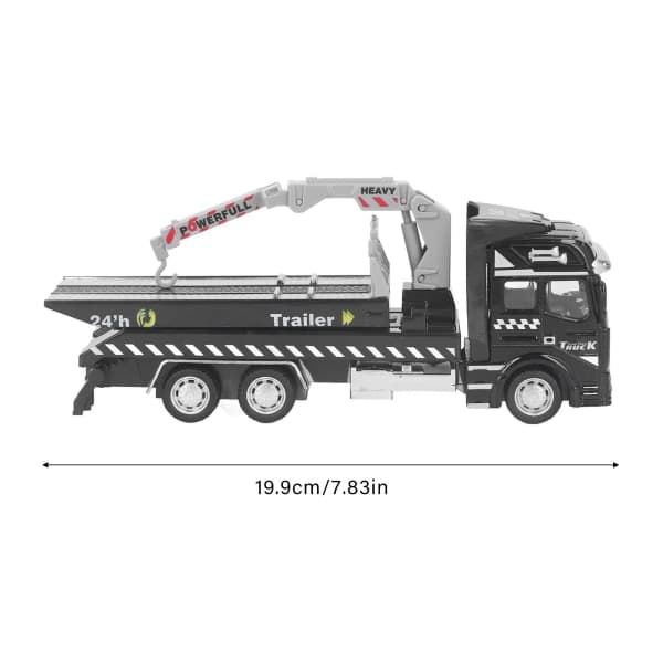 Polis Slepebil Modell Metalllegering 19,9 cm Lengde Rescue Pullback Store Bergningsbiler Modellleketøy