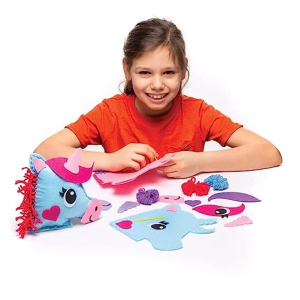 Unicorn Cushion Sy Kit Set med 2, olika färger