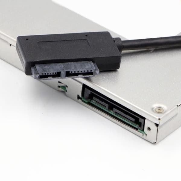 Slimline SATA til USB 2.0 Adapter til PC Laptop - 6P+7P, 13-pin Drevkabel