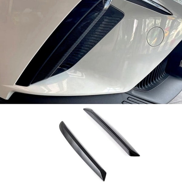 Passer til MG4 EV 2022-2024 bil forreste cover Trim tågelysram Bildekal Tilbehør ABS kulfiber 2x