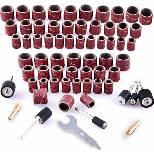531 Delar Sliptrumma Set för Dremel Rotationsverktyg, med 504 Delar Sliptrumma 24 Delar Trumman Dorn 2 Delar Självdragande Chuck