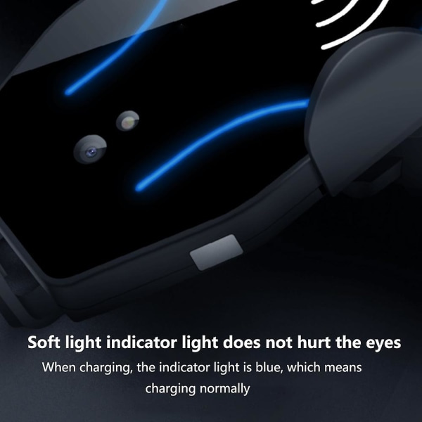 Trekantet automatisk fastspænding 10W hurtigopladning luftventil mobiltelefonholder infrarød sensor kompatibel med iPhone 11 Pro