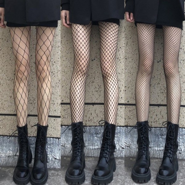 Sommar Lolita Nätstrumpor Fisknät Strumpbyxor Mesh Wa Large mesh