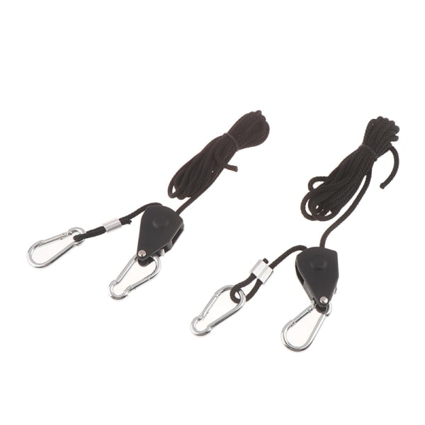 2 st 1/8 tum Justerbara Växthusljus Ratchet Rephängare för Växthusljus Svart One Size