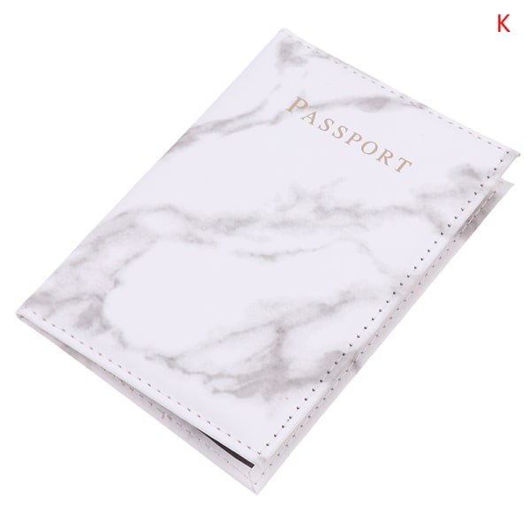 Marmor Passport Cover PU Læder Resepasbeskytter Beskyttelse Grå K Gray K