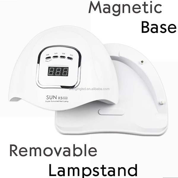 80W UV/LED-lampe med timerfunksjon hvit