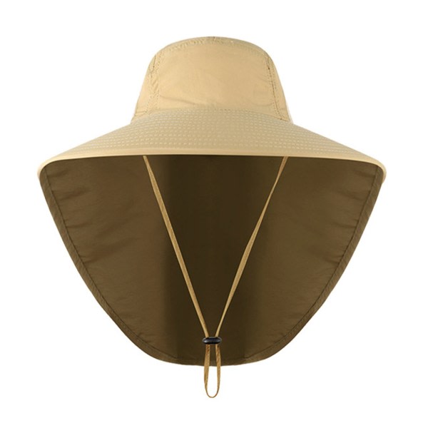 Herr Boonie-hat for sol for beskyttelse Bred brætter for solhatt Herr Boonie-hat med halsrep UV for beskyttelse Hatt Bred Bri Khaki