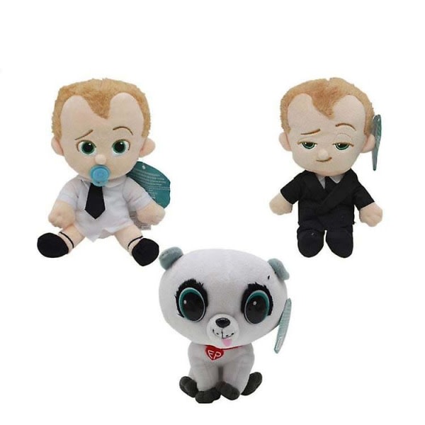 Boss Baby plyschleksak Anime Doll Present - Black Boss