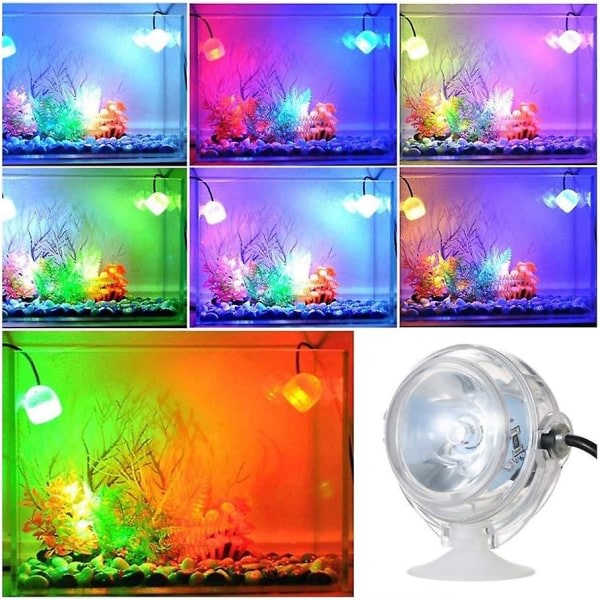 Aquarium Light Mini Aquarium Led-belysning Vattentät Spotlight USB Power för akvariedekoration Undervattensljus Aquarium Dränkbar Lampa (färg: