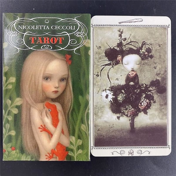 Nicoletta Ceccoli Tarotkortstokk Fem språk Nybegynnersett Sett 78 kort Firkløver Kortspill med PDF guidebok 78pcs tt26 none 78pcs tt26 none