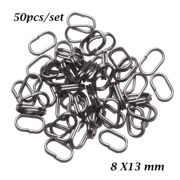 Fiskehängande Snap Barrel Swivel Oval Split Rings 8 X13 MM