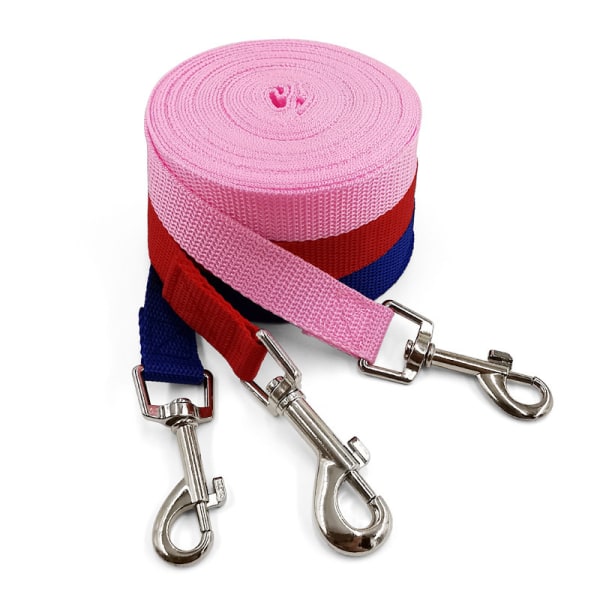 Nylon hundeline til hunde pink 1.5m*2cm