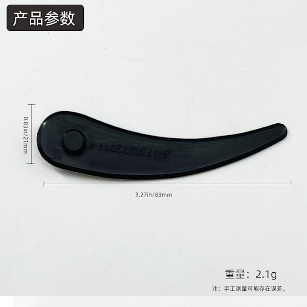 24 Pakke Bosch Gress Trimmer Blader for Bosch Durablade Art 23-18 LI Art 26-18 LI Gress Trimmere, Erstatningsgress Trimmer Blader. black Flat teeth