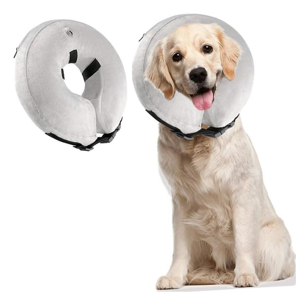 Oppblåsbart återhämtningshalsband for hundar og katter - E-halsband for operationshundar for att beskyttelse att husdjur biter slickande sår