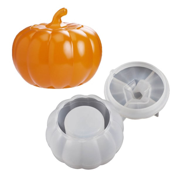 3D Pumpa Burk Form Förvaringslåda med Lock Formar Förvaringsbehållare DIY Kristallform Smyckestillverkning