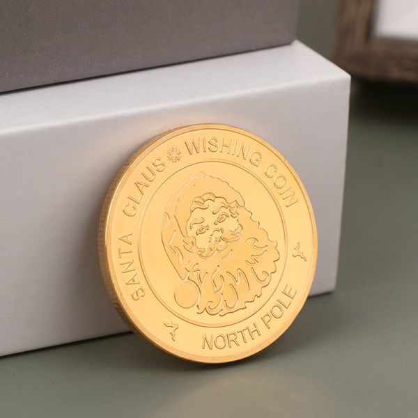 1. Joulupukin toivomuskolikko Guldpläterat Souvenir-kolikko Merry Ch