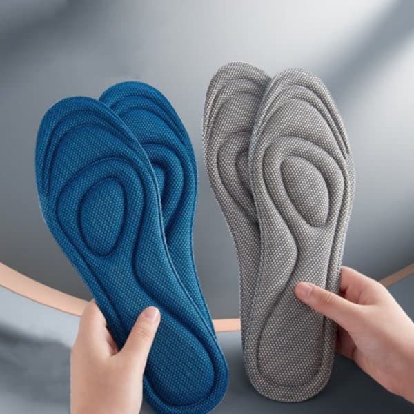 2 stk. Foot Master Memory Foam Ortopædiske indlægssåler til sko - Perfekt Grå 35-37