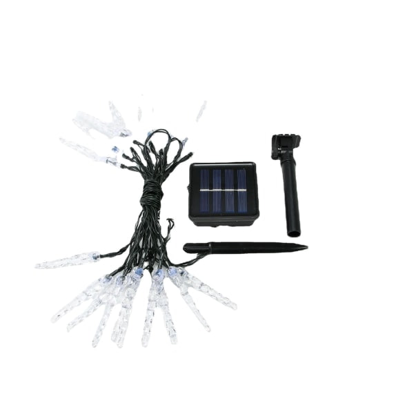 5 meter 20 lamper (8 funksjoner solenergi), varm hvit LED Ic