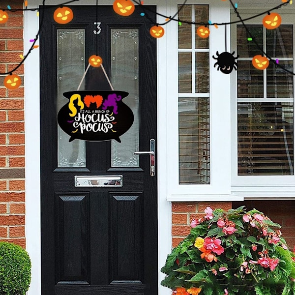 Halloween-seppele puinen riippuva kyltti taide käsityö seinä talon koristelu