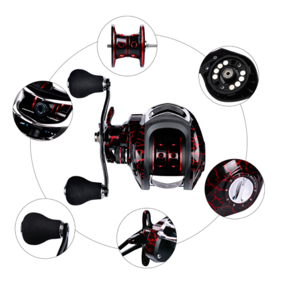 Fiske Baitcasting Rulle All Metal Spole 18+1BB 10kg/22LB