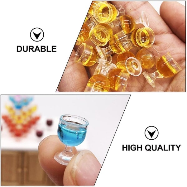 5 stk miniatyr vinglass Mini husdekorasjoner Mini drikkekopper (tilfeldig farge) Tilfeldig farge 1x0,8cm