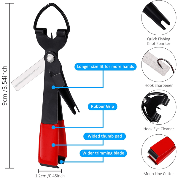 Flugfiskeknutverktyg med Zinger Retractor Combo, 4 i 1 F,ZQKLA