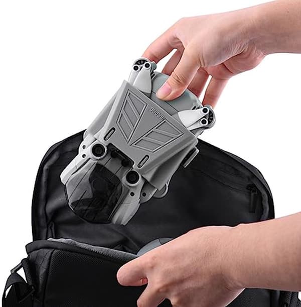 Propellerstabilisator skydd mjuk TPU fixeringsrem kompatibel med DJI Mini 3 Pro drönartillbehör, grå