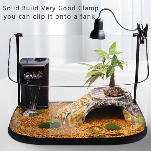 CDQ Turtle Varmelampe, 2 Lamper UVA UVB 25W Krybdyr Varmelampe