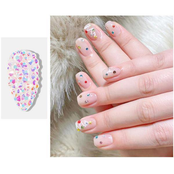 Nageldekorationer Flerfärgade Kristall AB Rhinestone Glitter Strass Nagel 05 onesize 5 onesize