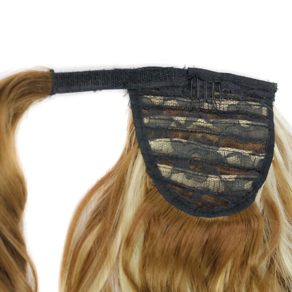 Klämma med kardborreband, böjd hästsvans peruk, hårförlängningsklämma 2-33# 60 cm