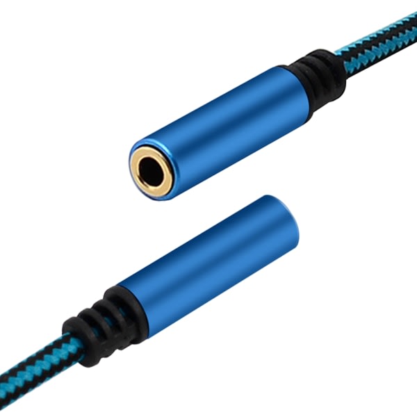 2 i 1 USB - 3,5 mm hörlurskabeladapter USB hane till 3,5 AUX ljud honkontakt för Apple for Beats hörlursadapter Blue 20cm Blue 20cm