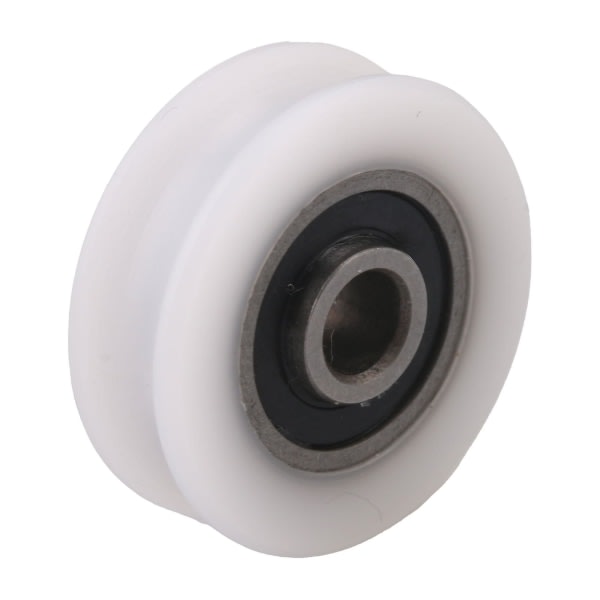 4 stk Hvit Inner Diameter 4mm U-spor Nylon Remskivehjul for Skyvedør