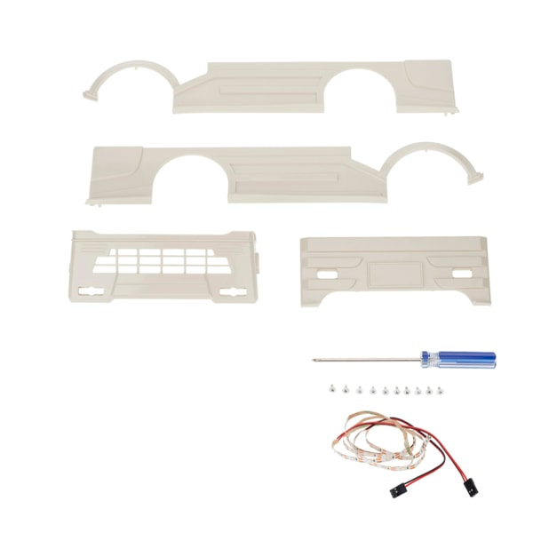 1/10 D12 RC lastbil omgivande stötfångare läpp sidokjol spoiler reservdel av RC driftklättring bil elektriska RC tillbehör vit