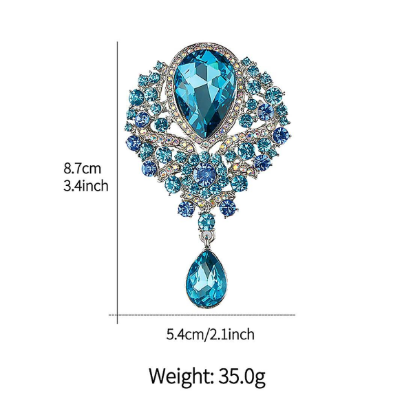 Mode Lily Blomma Inlagd Strass Legering Cubic Zirconia Hänge Brosch För Kvinnor Av Fester Banketter Bröllop Födelsedagspresenter Strass Kristall Br