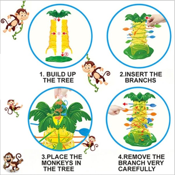Barn Intressant ligence Leksaker Turn Monkeys Down Monkey Tree One size