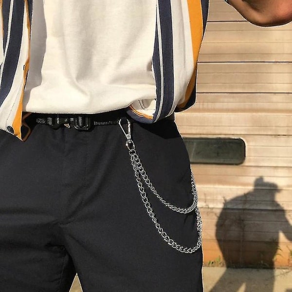 2-pak Mode Bukser Kæder til Mænd Jeans Kæder Punk Hip Hop Bukser Kæder Midjekæder Kvinder